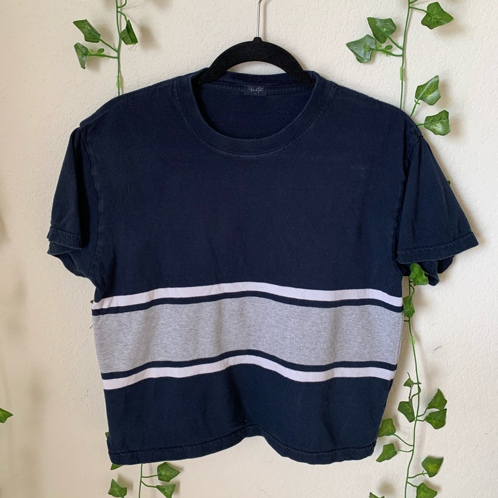 John Galt Striped oversized tee